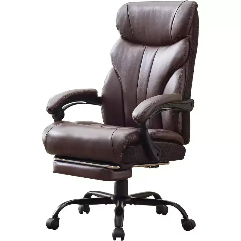 Chaise de Bureau Ergonomique, Chaise Gaming en PU, Hauteur Réglable, Inclinaison de 90 à 135 Degrés, Dossier et Roues Pivotantes à 360 Degrés, Capacité de 158 kg pour le Bureau