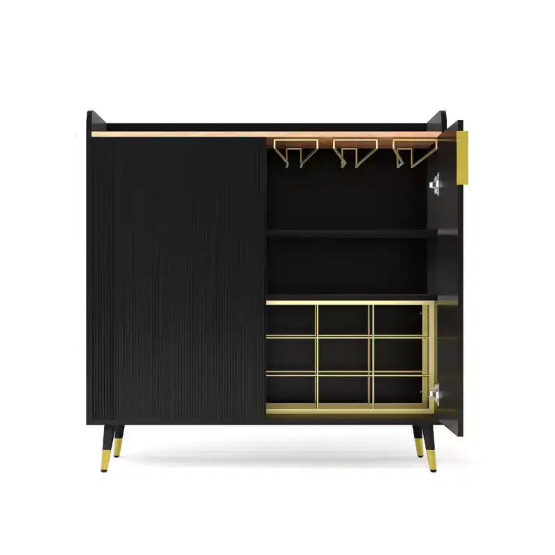 Vitrine en Verre, Meuble de Rangement sur Pied avec Porte-Verres à Pied et Tiroirs