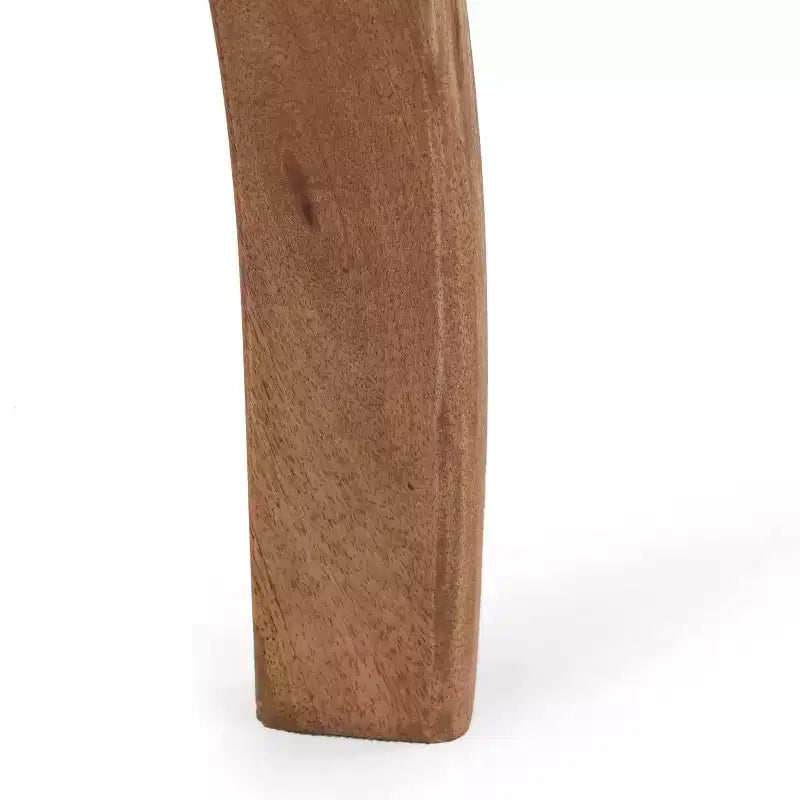 Table d'appoint élégante de style bohème en bois de manguier, table de bout pour salon avec plateau incurvé à rebord aux tons terreux