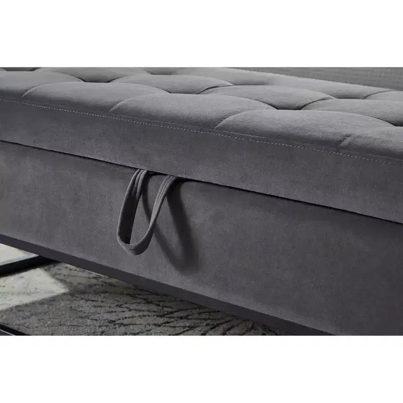 Banc de rangement de 148,8 cm avec base en métal et grand espace de rangement, banc d'entrée capitonné, banc de bout de lit pour salon, chambre