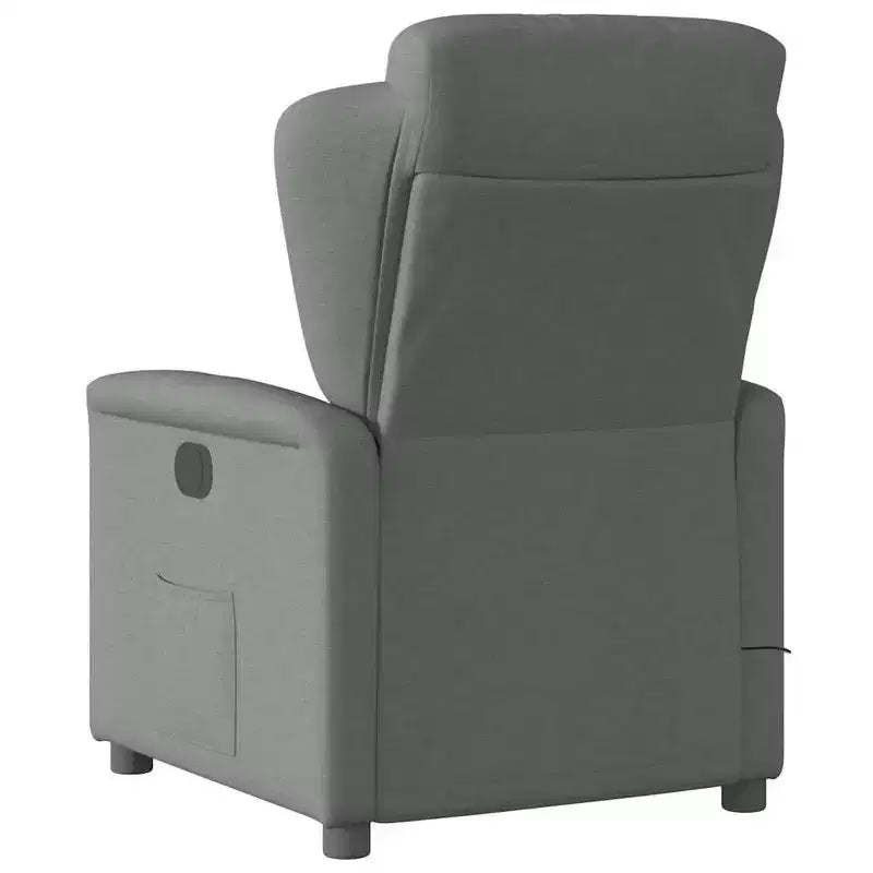 Fauteuil inclinable de massage en tissu gris foncé