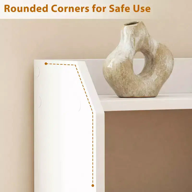 Étagère de bureau 3 niveaux avec rails de protection surélevés, gain de place