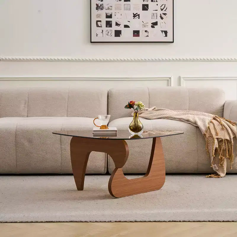 Table basse de salon en bois Century Modern, petite table basse de ferme, marron