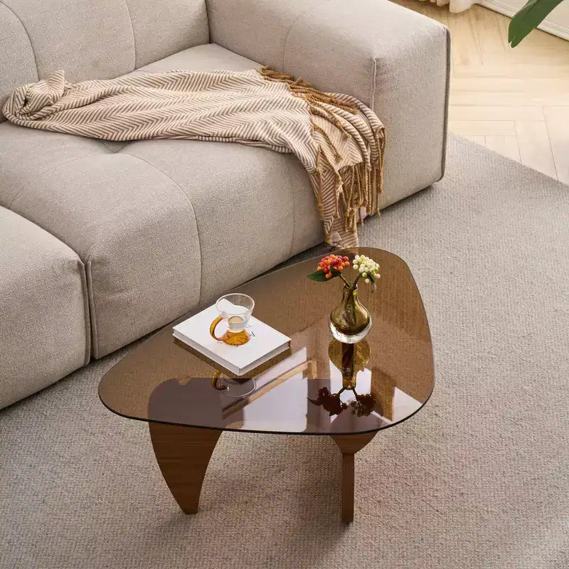 Table basse de salon en bois Century Modern, petite table basse de ferme, marron