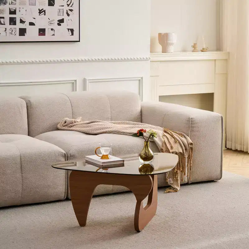 Table basse de salon en bois Century Modern, petite table basse de ferme, marron